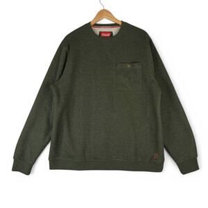Coleman Sweater Mens XL Long Sleeve Comfort Fit Sherpa Lined Green Camping